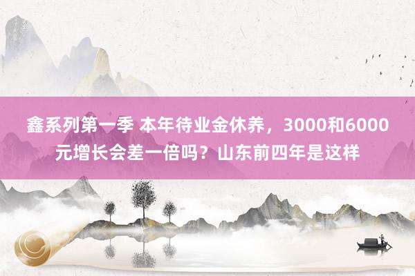 鑫系列第一季 本年待业金休养，3000和6000元增长会差一倍吗？山东前四年是这样