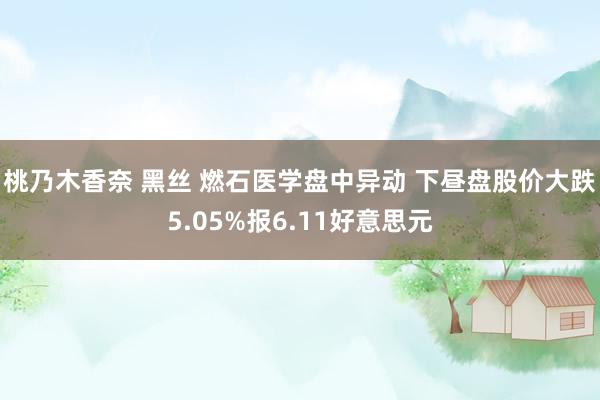 桃乃木香奈 黑丝 燃石医学盘中异动 下昼盘股价大跌5.05%报6.11好意思元