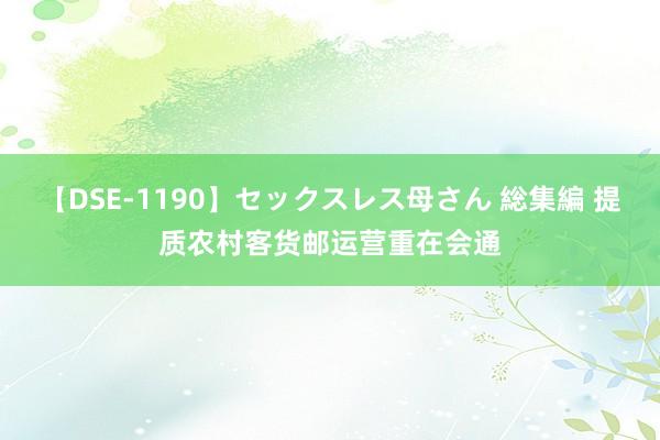 【DSE-1190】セックスレス母さん 総集編 提质农村客货邮运营重在会通